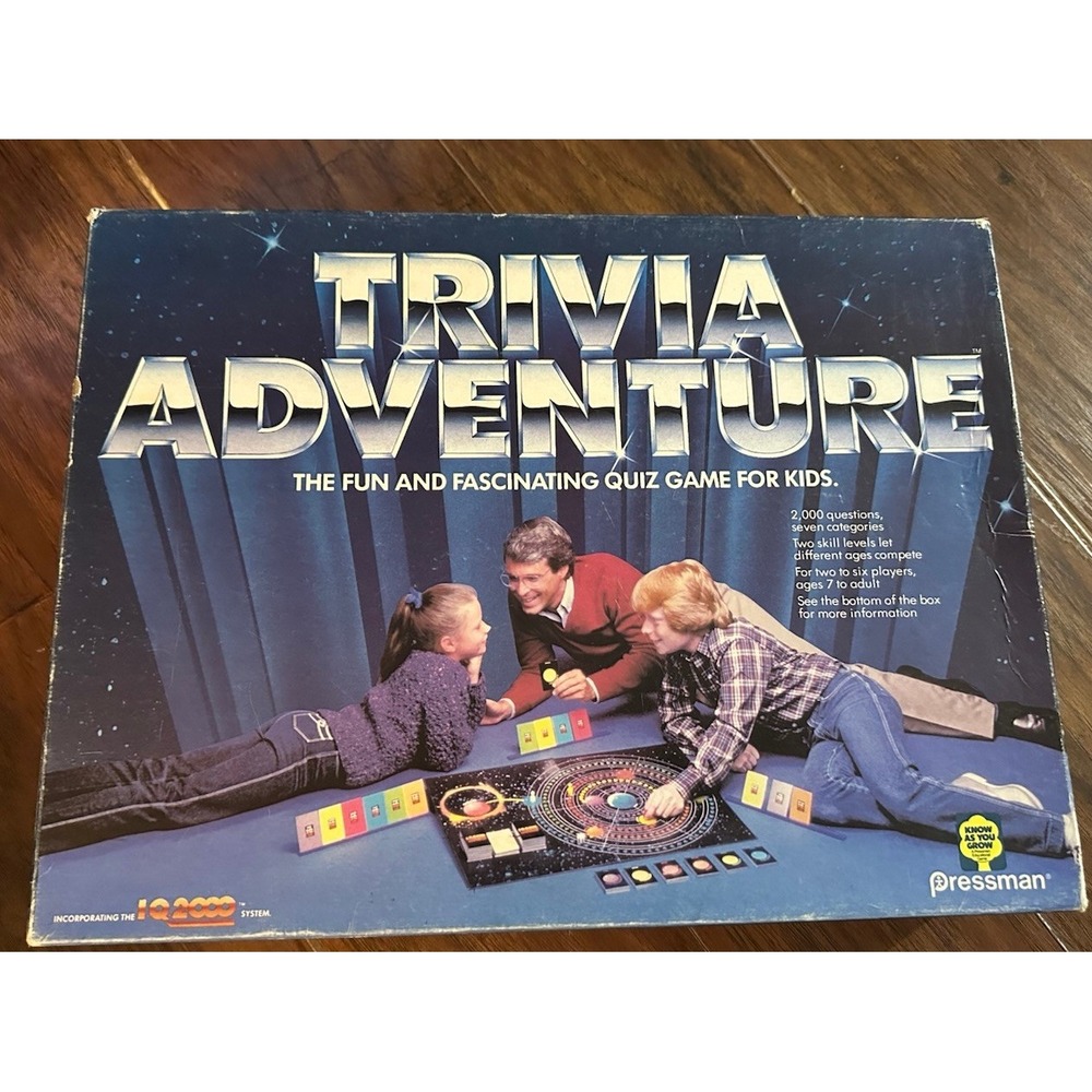 Pressman Vintage 1983 Retro Trivia Adventure Board Game Complete Space Planets